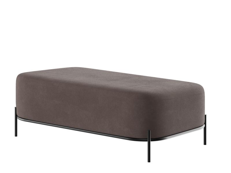 Джайв Диван двухместный без спинки JVE-4 Velvet lux 100/Металл Черный 1250*720*480