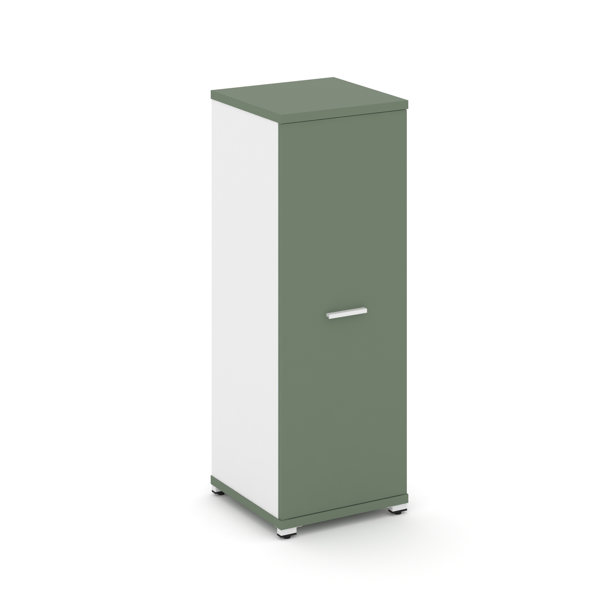 Концепт Шкаф 1 узкая секция, 3 ниши CN.STU-316 W Кобо/Белый Бриллиант/Металл Белый 420*420*1186
