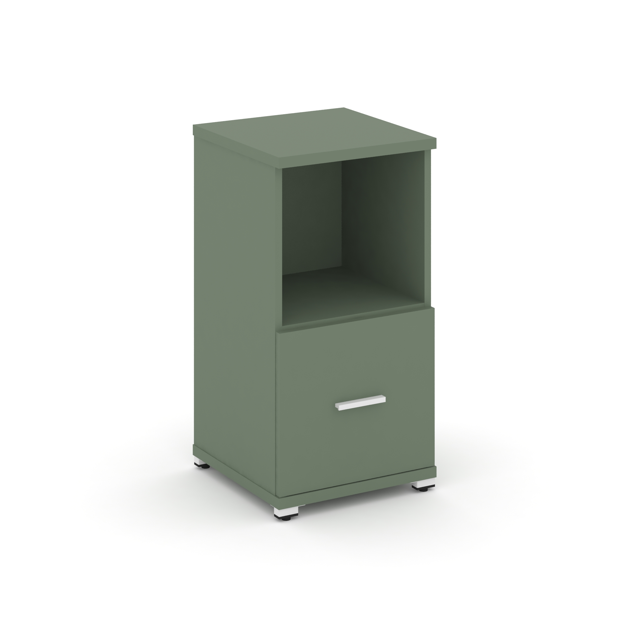 Концепт Шкаф 1 узкая секция, 2 ниши CN.STU-211 W Кобо/Металл Белый 420*420*818