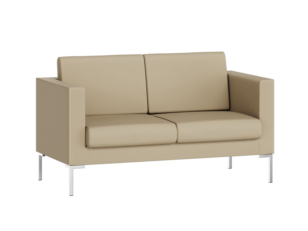 Ханс Диван двухместный HNS-02 Nappa 131/Металл Хром 1520*770*820