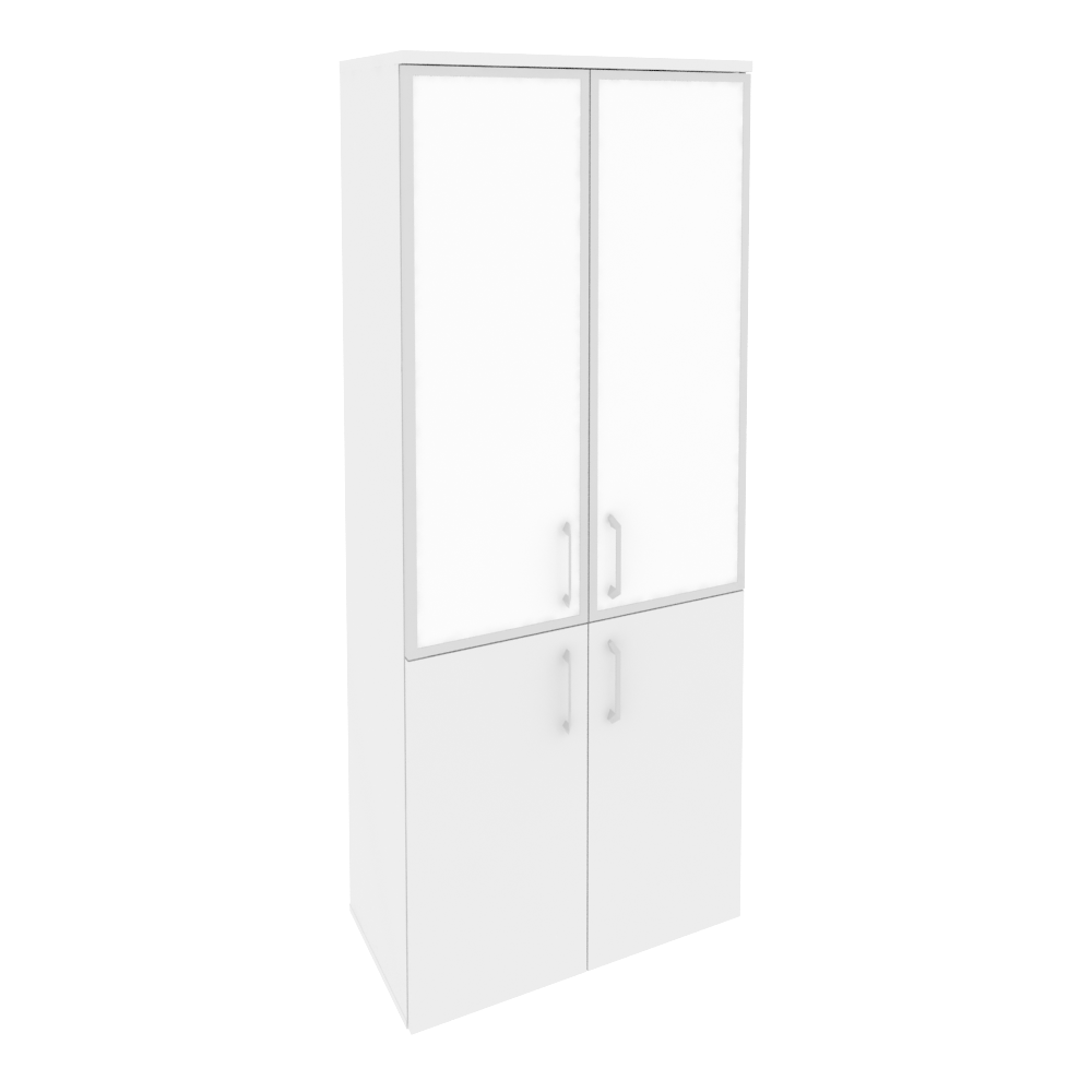 Оникс Шкаф высокий широкий O.ST-1.2 R white Белый Бриллиант/Стекло White 800*420*1977