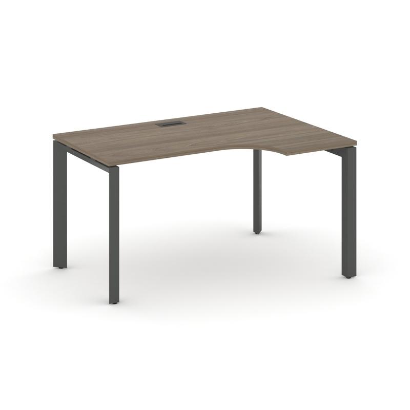 Style Project Стол рабочий эргономичный SN-59P.SPA-011(R) Вяз Благородный/Металл Антрацит/Черный Заг