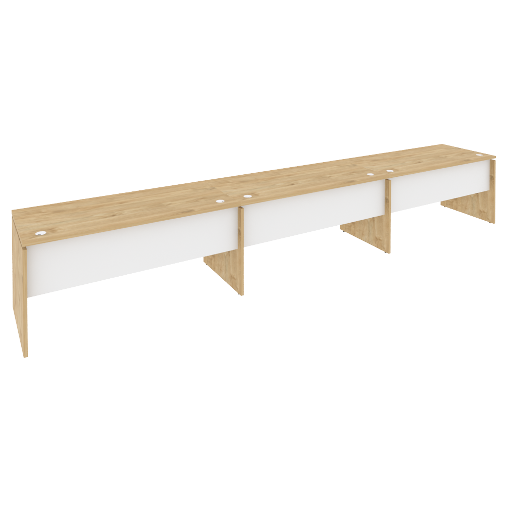 Оникс Рабочая станция O.RS-3.4.7 Тиквуд Светлый/Белый Бриллиант 4740*720*750