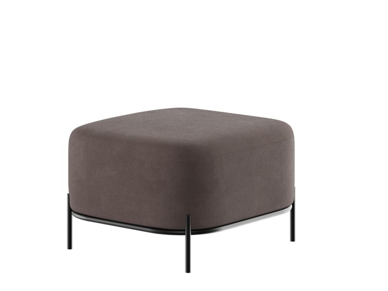 Джайв Диван одноместный без спинки JVE-3 Velvet lux 100/Металл Черный 670*720*480