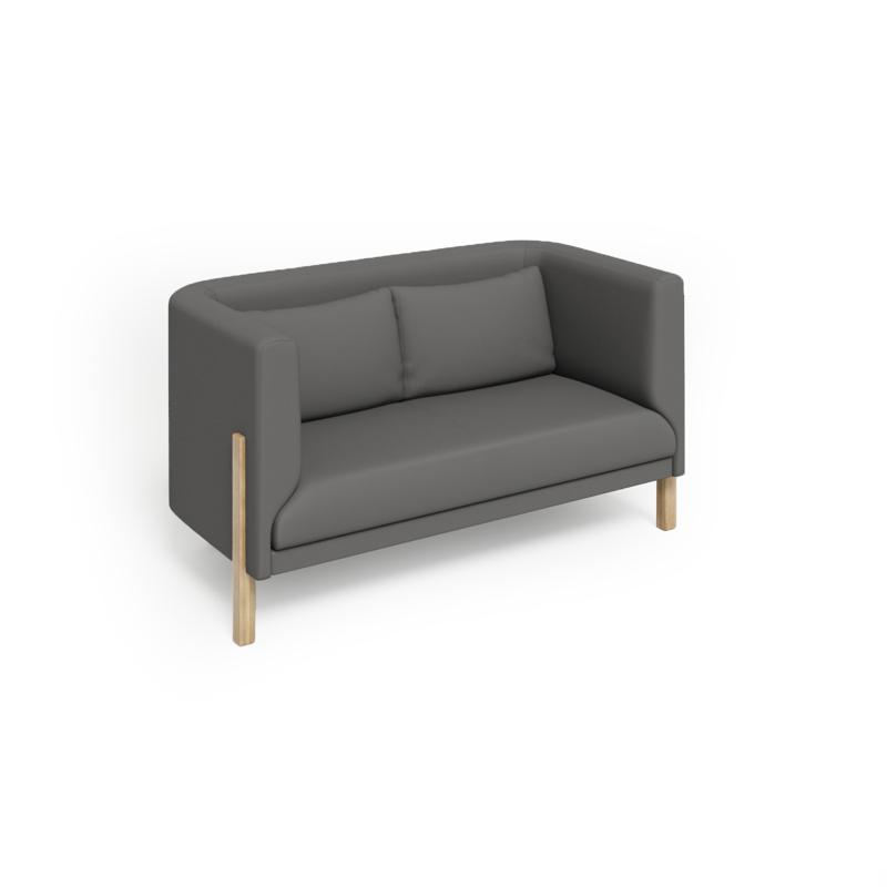 Бенто Диван двухместный BNT-02 W-38/Массив Дуба 1560*820*850