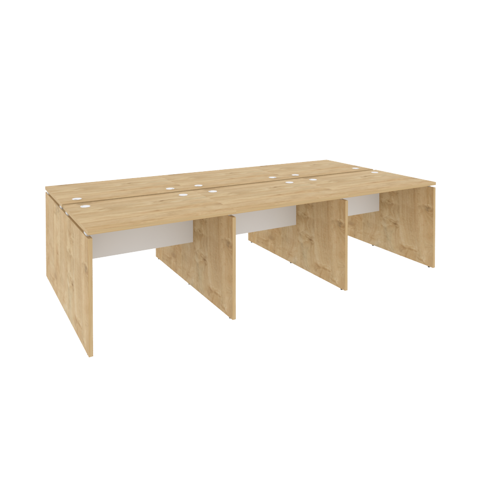 Оникс Рабочая станция O.D.RS-6.1.7 Тиквуд Светлый/Белый Бриллиант 2940*1475*750