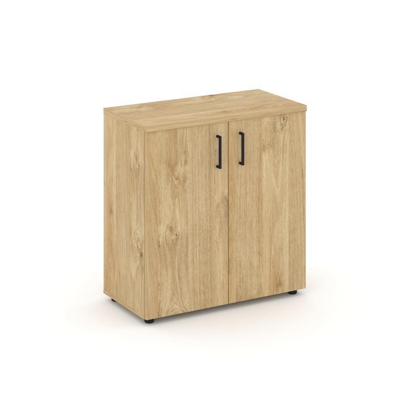 Style Project Шкаф низкий широкий SN.STS-301 Тиквуд Светлый/Черный Ручки 796*400*833