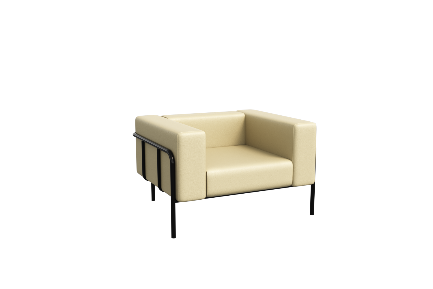 Флекс Диван одноместный FLX-1 Art-vision 124/Металл Черный 1100 *915*690