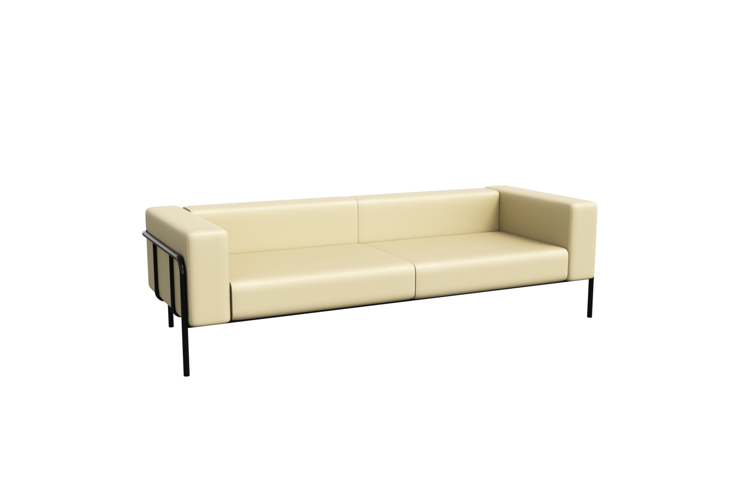 Флекс Диван трехместный FLX-3 Art-vision 124/Металл Черный 2100*915*690