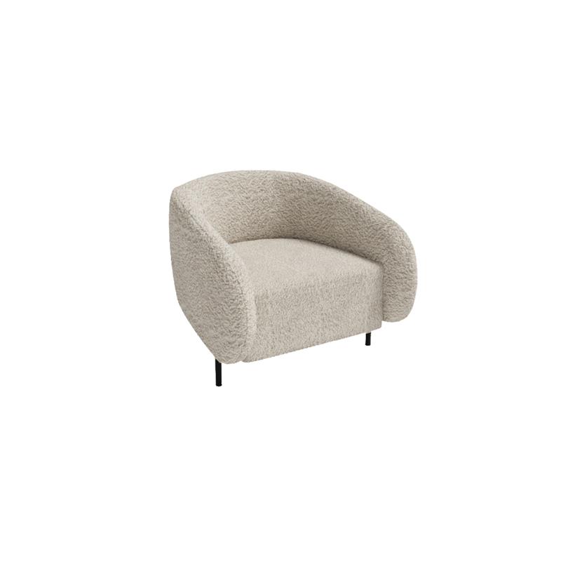 Белт Диван одноместный BLT-1 Merino 002/Металл Черный 910*850*730