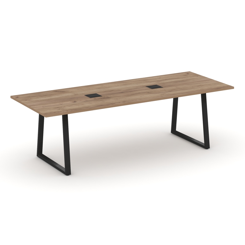 Стайл Проджект Директ Стол переговорный SN-6T1.SPRG-258 Дуб Табак/Металл Черный/Заглушка Металл Черн