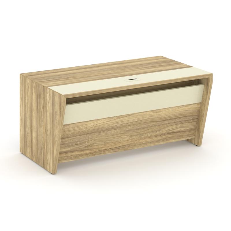 Корнер Стол руководителя прямой COR.SR-16 Гикори Песочный/Ваниль 1600*900*750