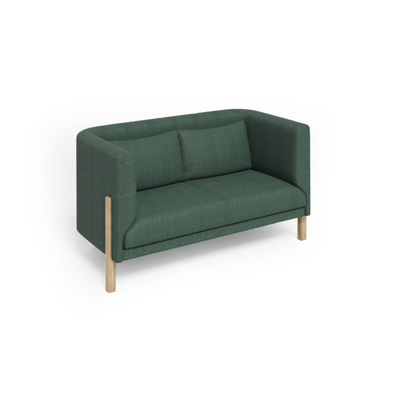 Бенто Диван двухместный BNT-02 Wellton 697/Массив Дуба 1560*820*850