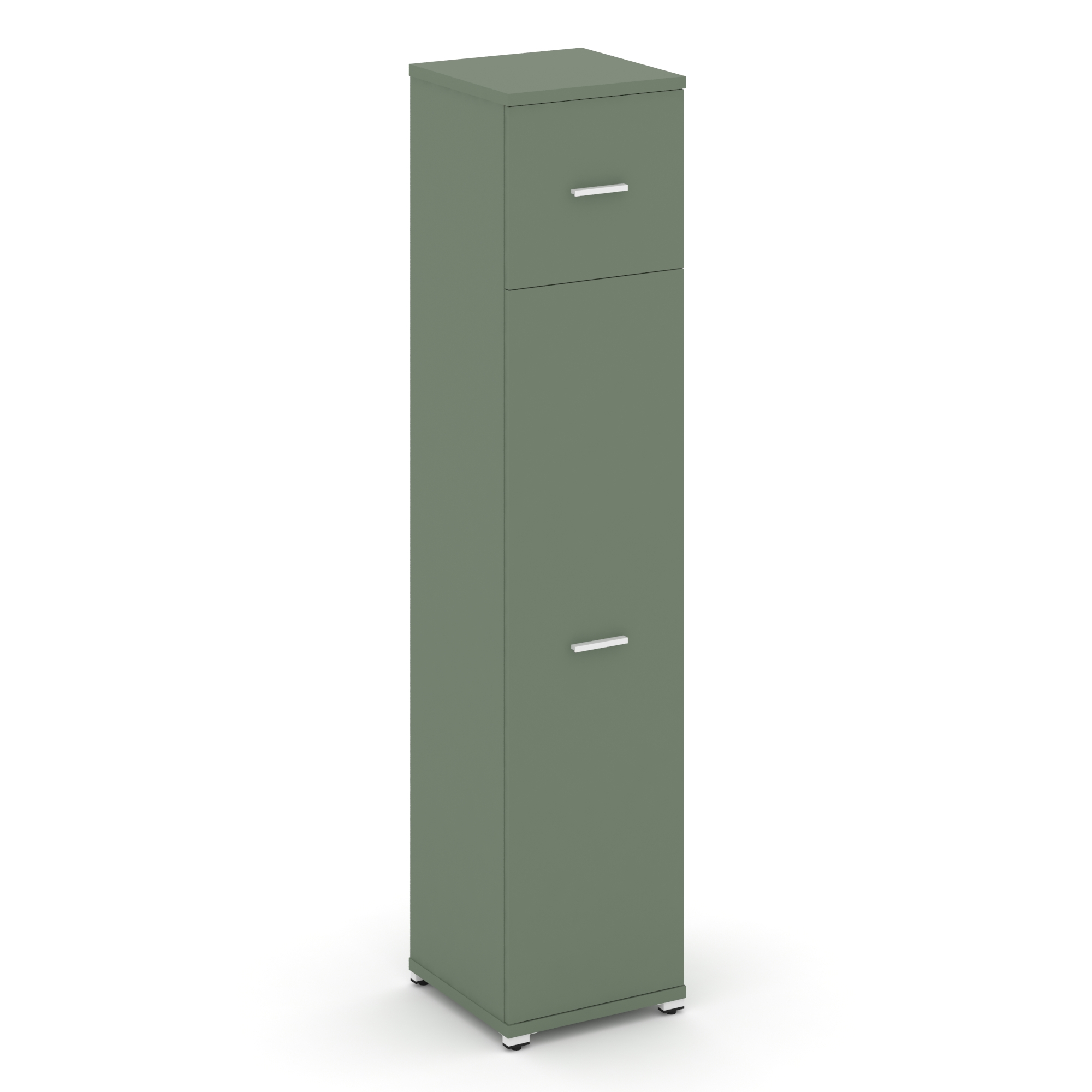 Концепт Шкаф 1 узкая секция, 5 ниш CN.STU-517 W Кобо/Металл Белый 420*420*1922