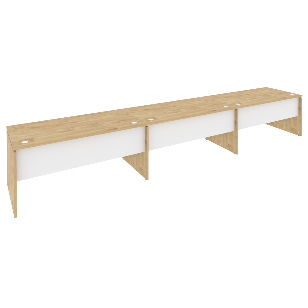 Оникс Рабочая станция O.RS-3.4.8 Тиквуд Светлый/Белый Бриллиант 4740*800*750