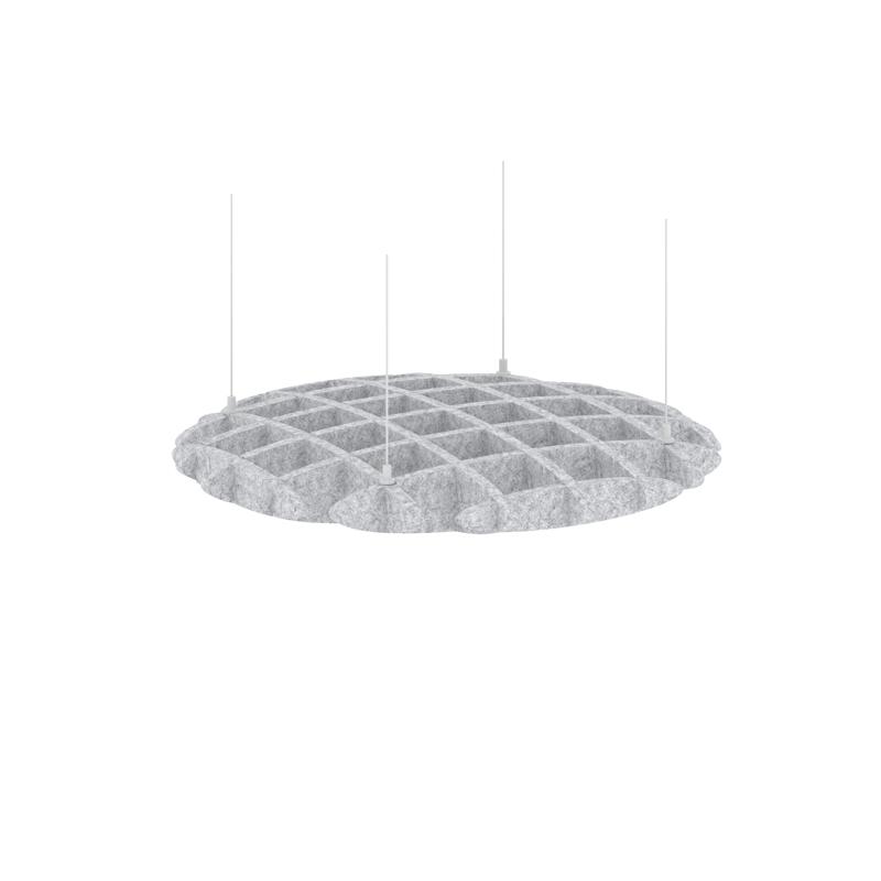 AcustiX Потолочная декоративная конструкция круглая VE.PDK-KR-1000 AK04 Серый Ледник 1000*1000*155