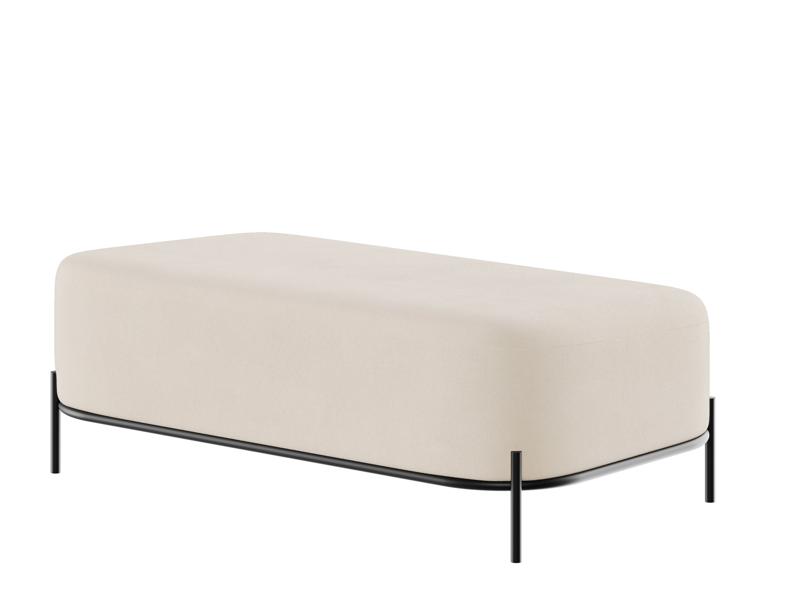 Джайв Диван двухместный без спинки JVE-4 Velvet lux 58/Металл Черный 1250*720*480