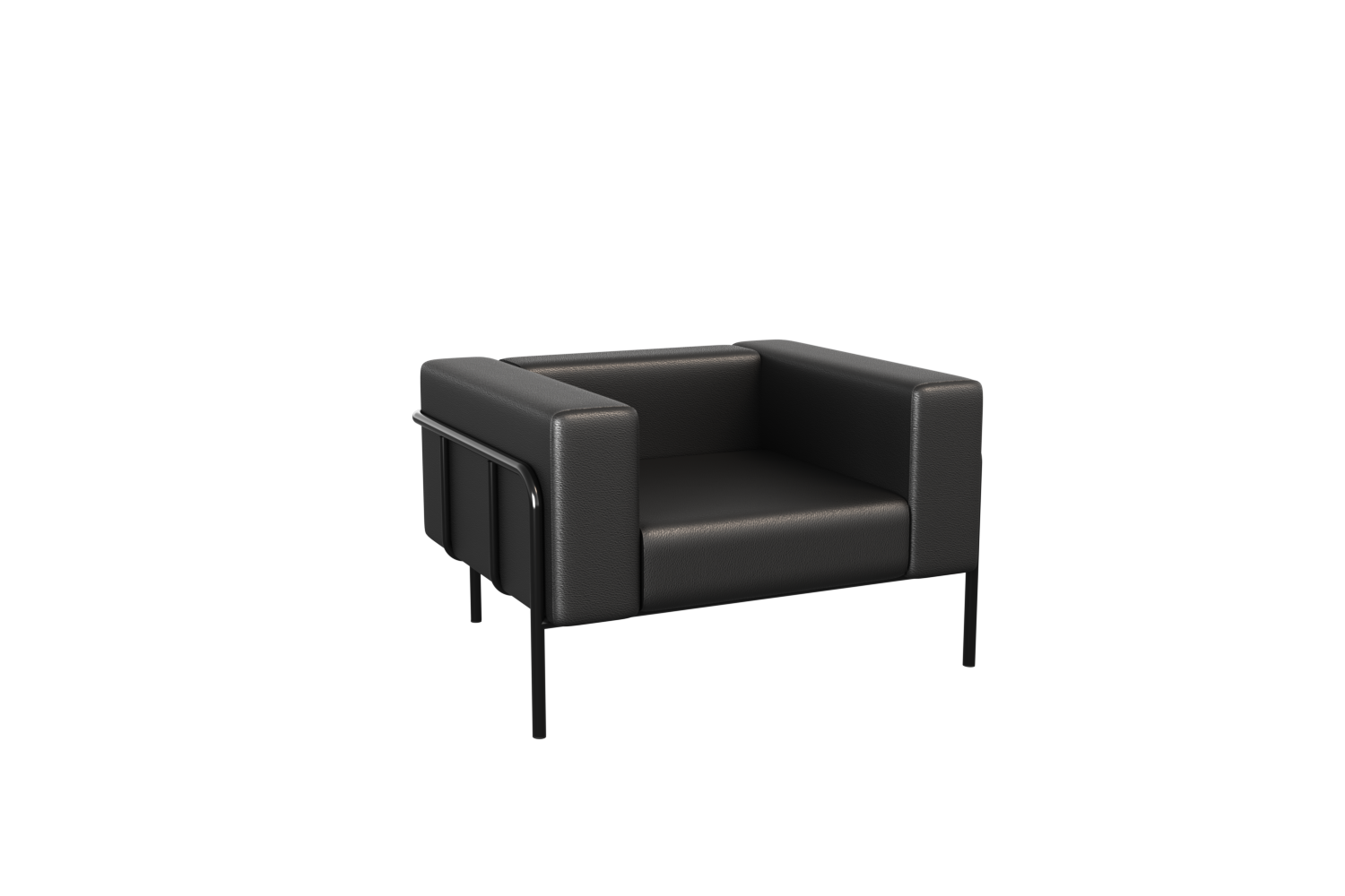 Флекс Диван одноместный FLX-1 Santorini 0401/Металл Черный 1100 *915*690