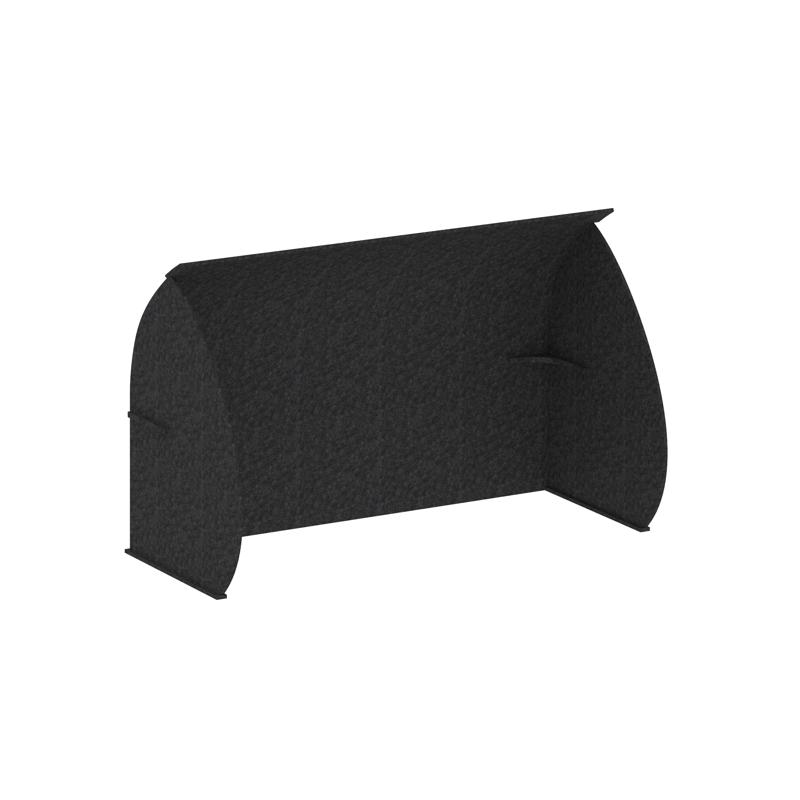 AcustiX Кабина настольная скругленная на стол L700 VE.KB2-1580.7 AK05 Графитовый Камень 1580*700*100