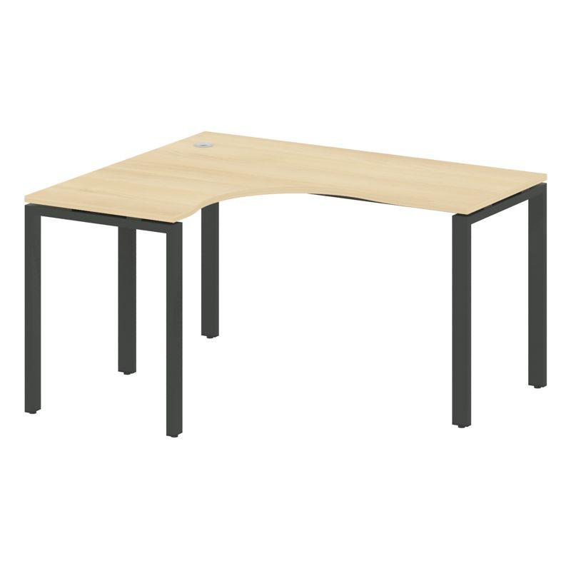 Метал Систем Стол криволинейный левый на П-образном м/к БП.СА-3 (L) Акация Лорка/Металл Антрацит 140