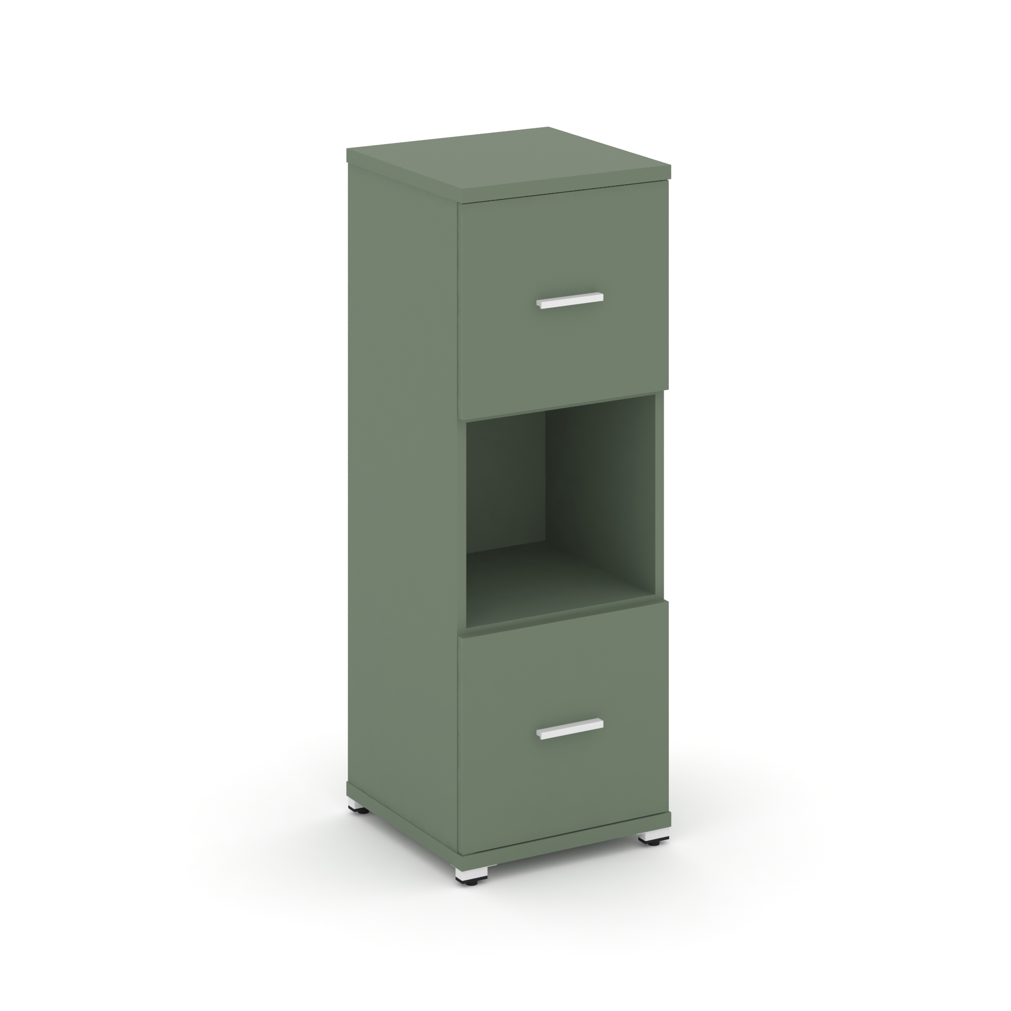 Концепт Шкаф 1 узкая секция, 3 ниши CN.STU-315 W Кобо/Металл Белый 420*420*1186