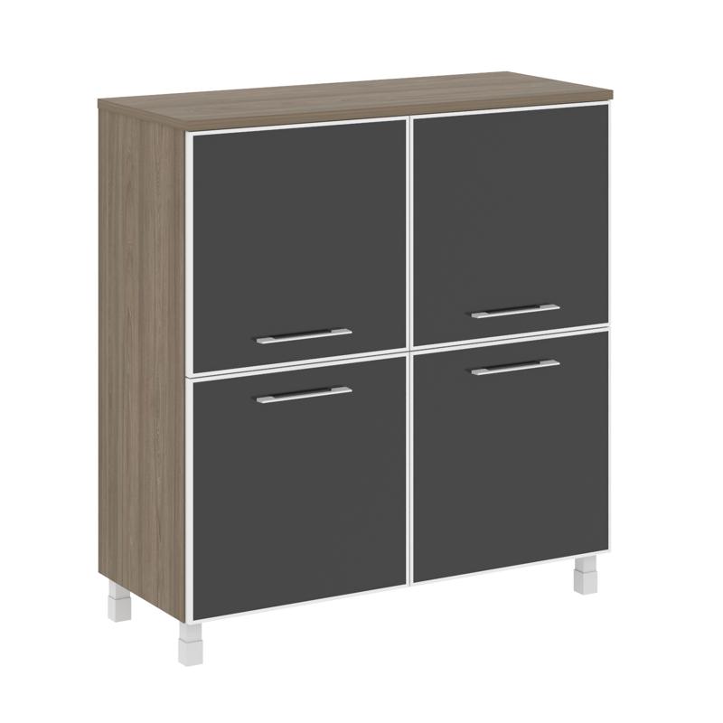 Ялта Шкаф квадратный LT.SD-1.2 R black Вяз Благородный/Стекло Black 1098*452*1168