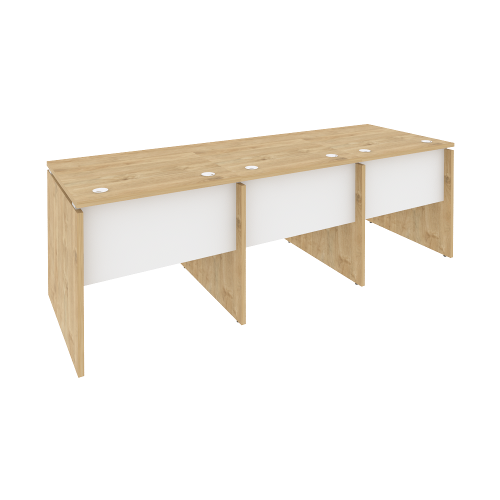 Оникс Рабочая станция O.RS-3.0.8 Тиквуд Светлый/Белый Бриллиант 2340*800*750