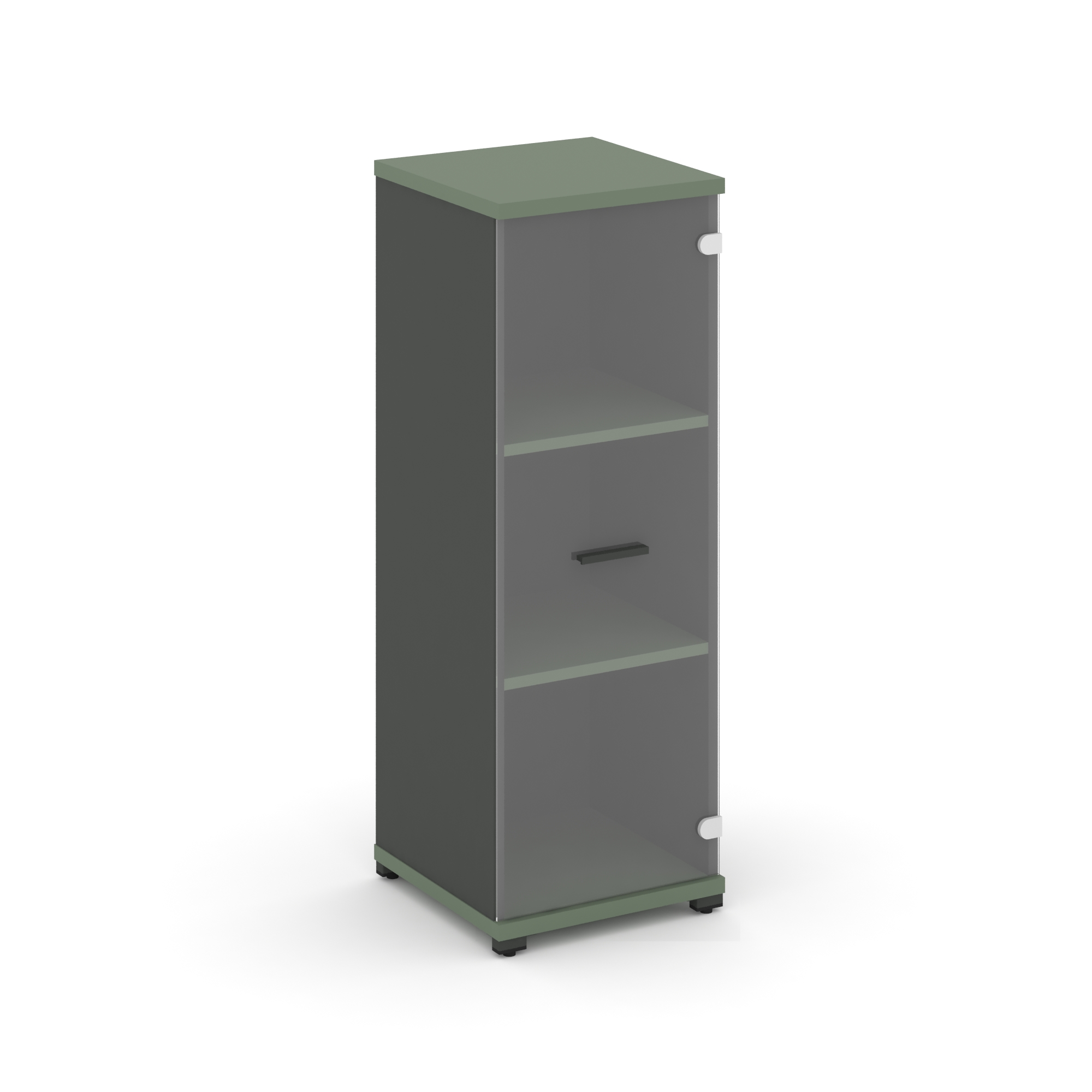 Концепт Шкаф 1 узкая секция, 3 ниши CN.STU.E-316 SP A Кобо/Антрацит/Металл Антрацит/Прозрачный 420*4