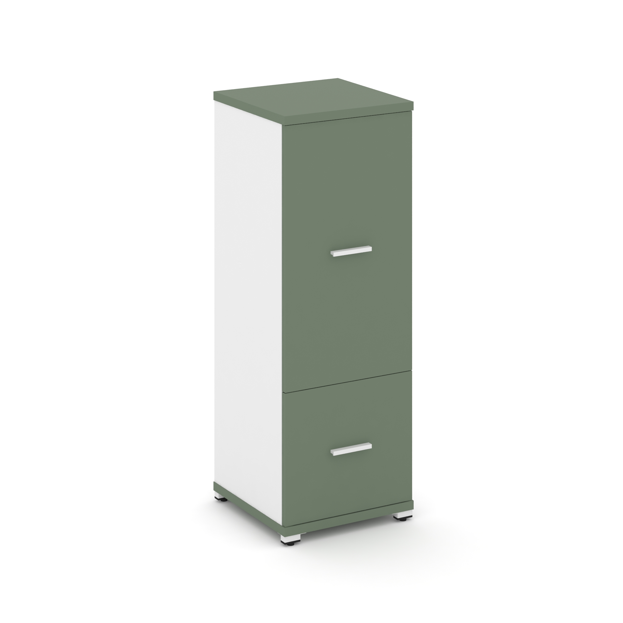 Концепт Шкаф 1 узкая секция, 3 ниши CN.STU-312 W Кобо/Белый Бриллиант/Металл Белый 420*420*1186