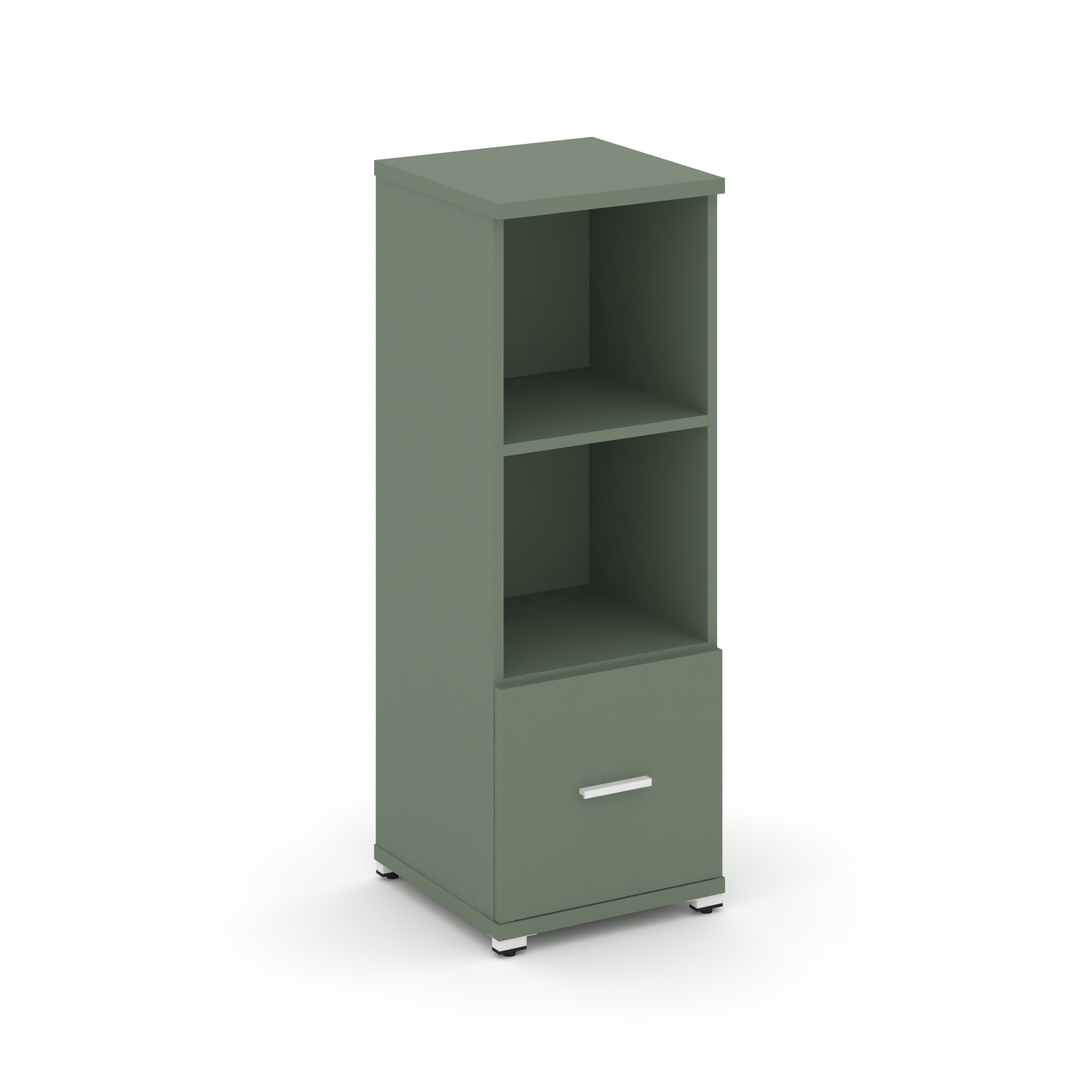 Концепт Шкаф 1 узкая секция, 3 ниши CN.STU-311 W Кобо/Металл Белый 420*420*1186