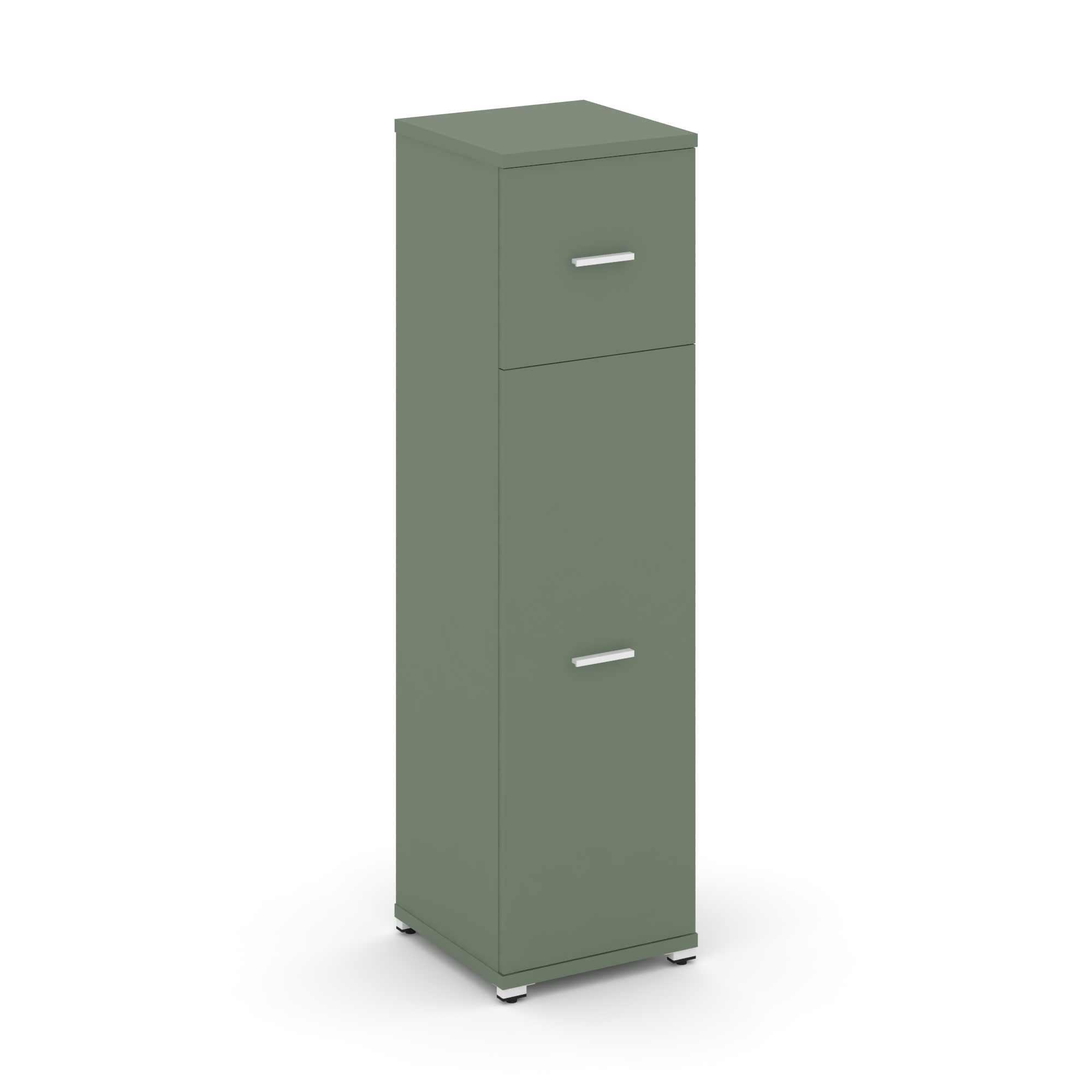 Концепт Шкаф 1 узкая секция, 4 ниши CN.STU-414 W Кобо/Металл Белый 420*420*1554