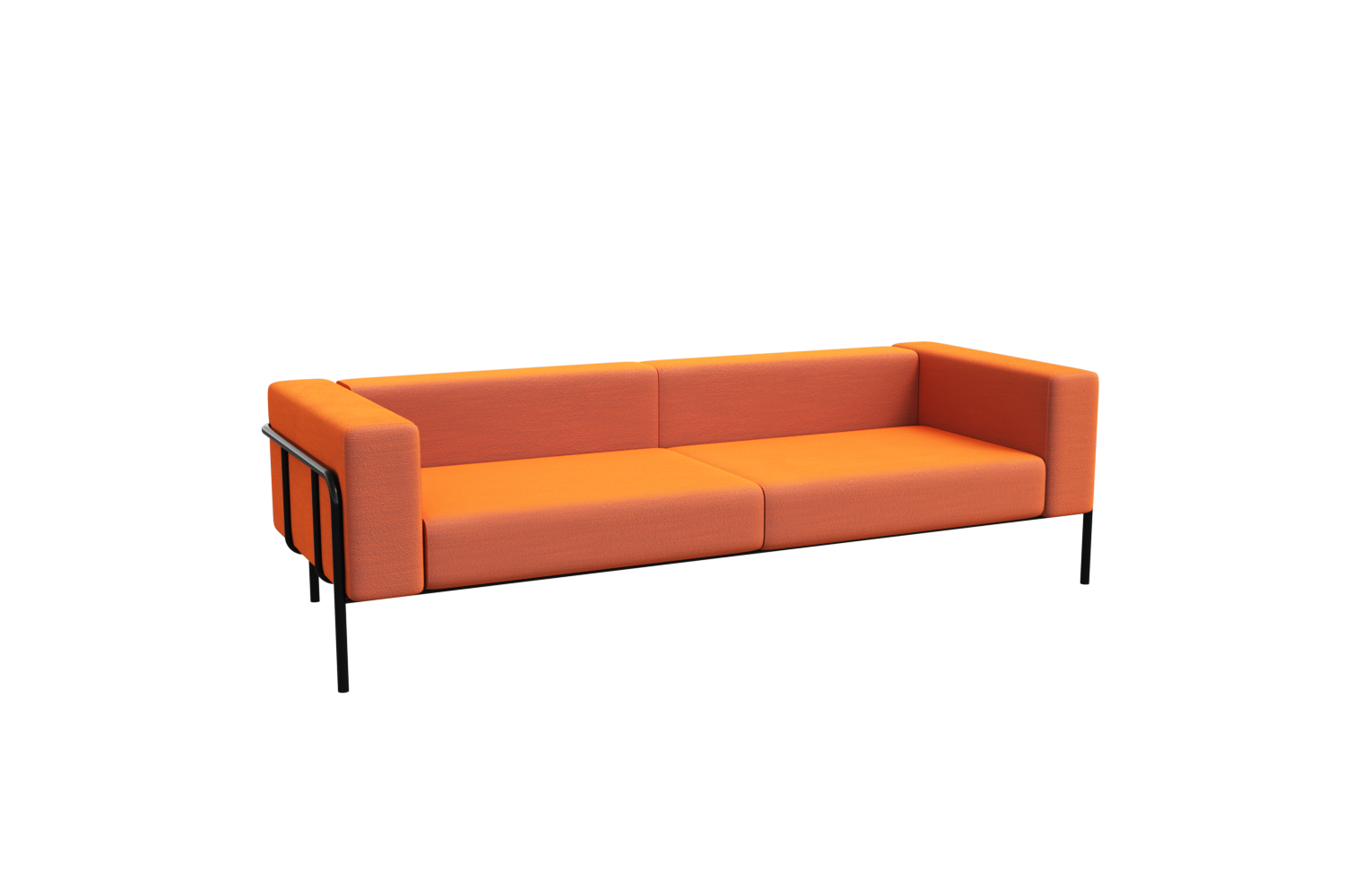 Флекс Диван трехместный FLX-3 Velvet Lux 72/Металл Черный 2100*915*690