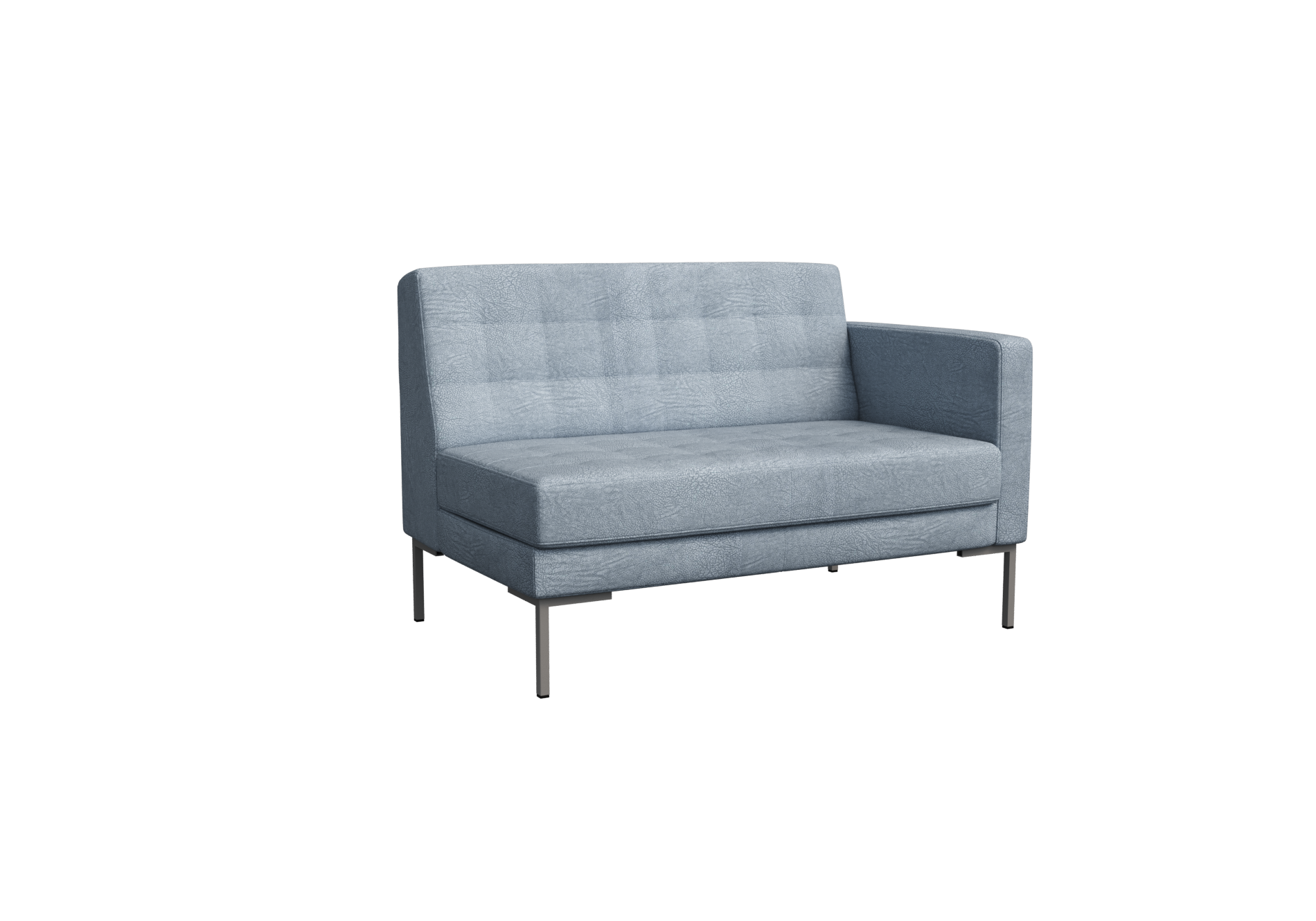 Форест Секция с подлокотником двухместная FR-SP-02 (L) Enzo 994/Металл Серый 1270*800*840