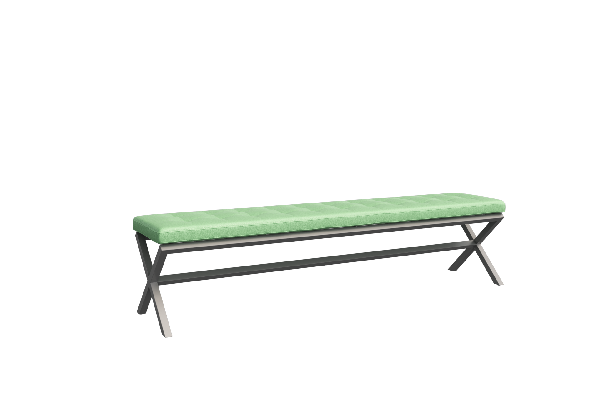 Некст Банкетка трехместная NLT.L-3 Kanzas 20/Металл Серый 1950*380*480