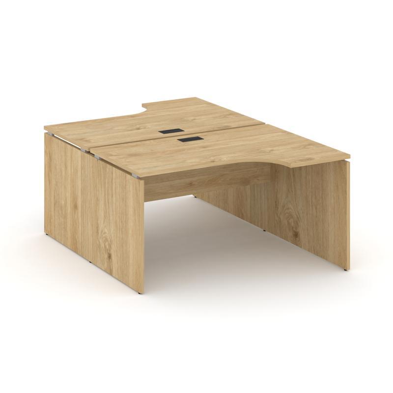 Style Project Рабочая станция эргоном. SN-D.DRPA-021 Тиквуд Светлый/Черная Заглушка 1380*1632/1992*7