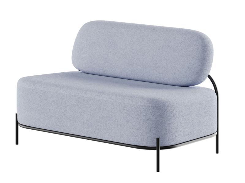 Джайв Диван двухместный JVE-2 Clarins 972/Металл Черный 1250*720*770