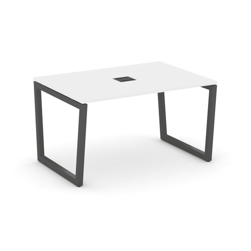 Style Project Стол переговорный SN-5T2.SPRG-002 Белый/Металл Антрацит/Заглушка Металл Антрацит 1180*