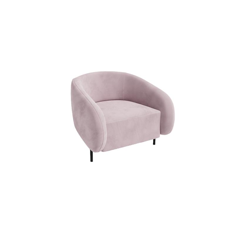 Белт Диван одноместный BLT-1 Velvet Lux 97/Металл Черный 910*850*730