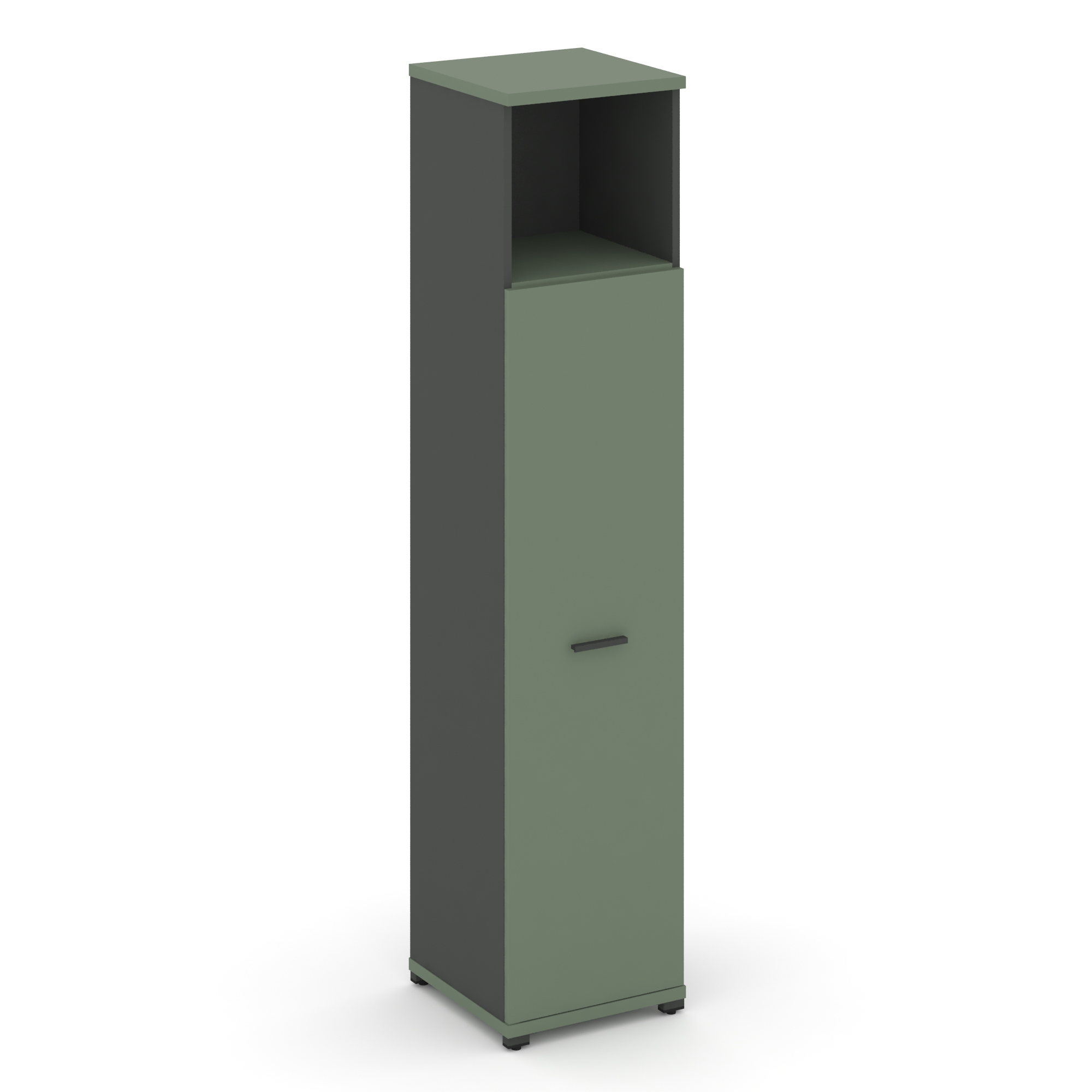 Концепт Шкаф 1 узкая секция, 5 ниш CN.STU-516 A Кобо/Антрацит/Металл Антрацит 420*420*1922