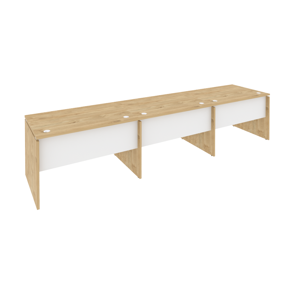 Оникс Рабочая станция O.RS-3.2.8 Тиквуд Светлый/Белый Бриллиант 3540*800*750