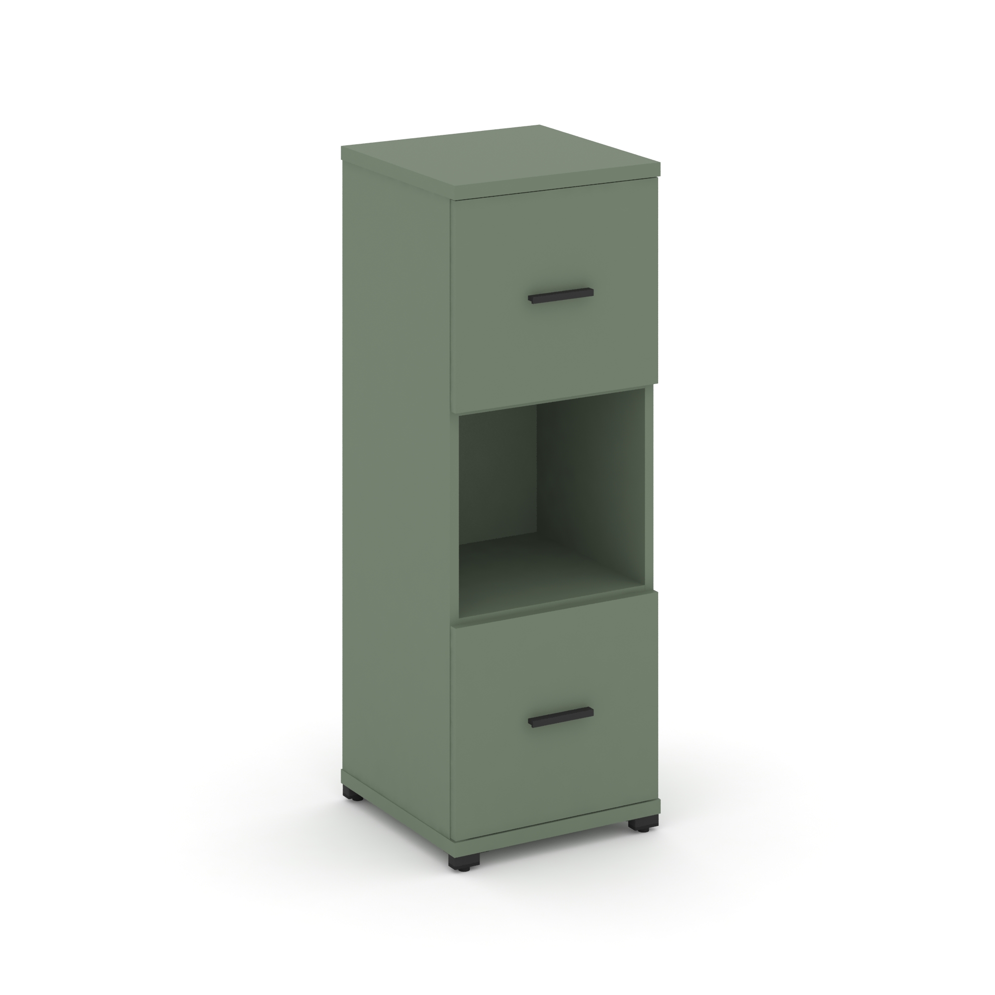 Концепт Шкаф 1 узкая секция, 3 ниши CN.STU-315 B Кобо/Металл Черный 420*420*1186