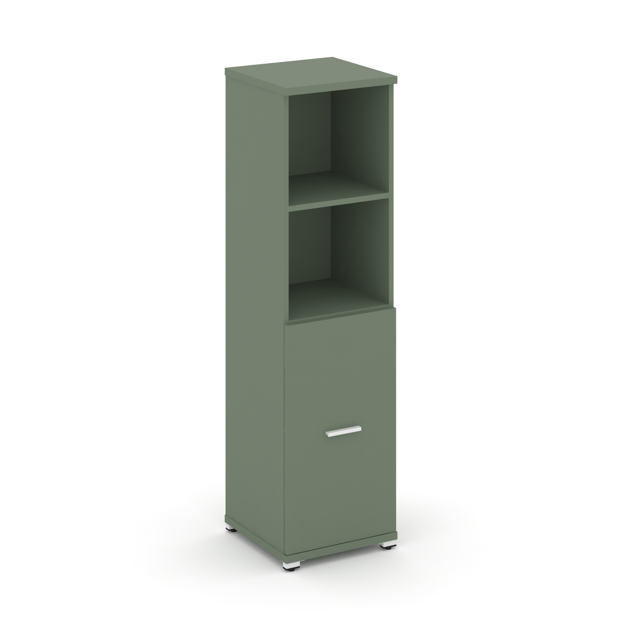 Концепт Шкаф 1 узкая секция, 4 ниши CN.STU-411 W Кобо/Металл Белый 420*420*1554