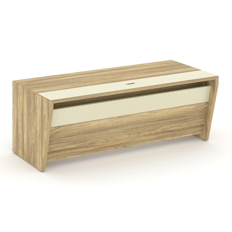 Корнер Стол руководителя прямой COR.SR-20 Гикори Песочный/Ваниль 2000*900*750