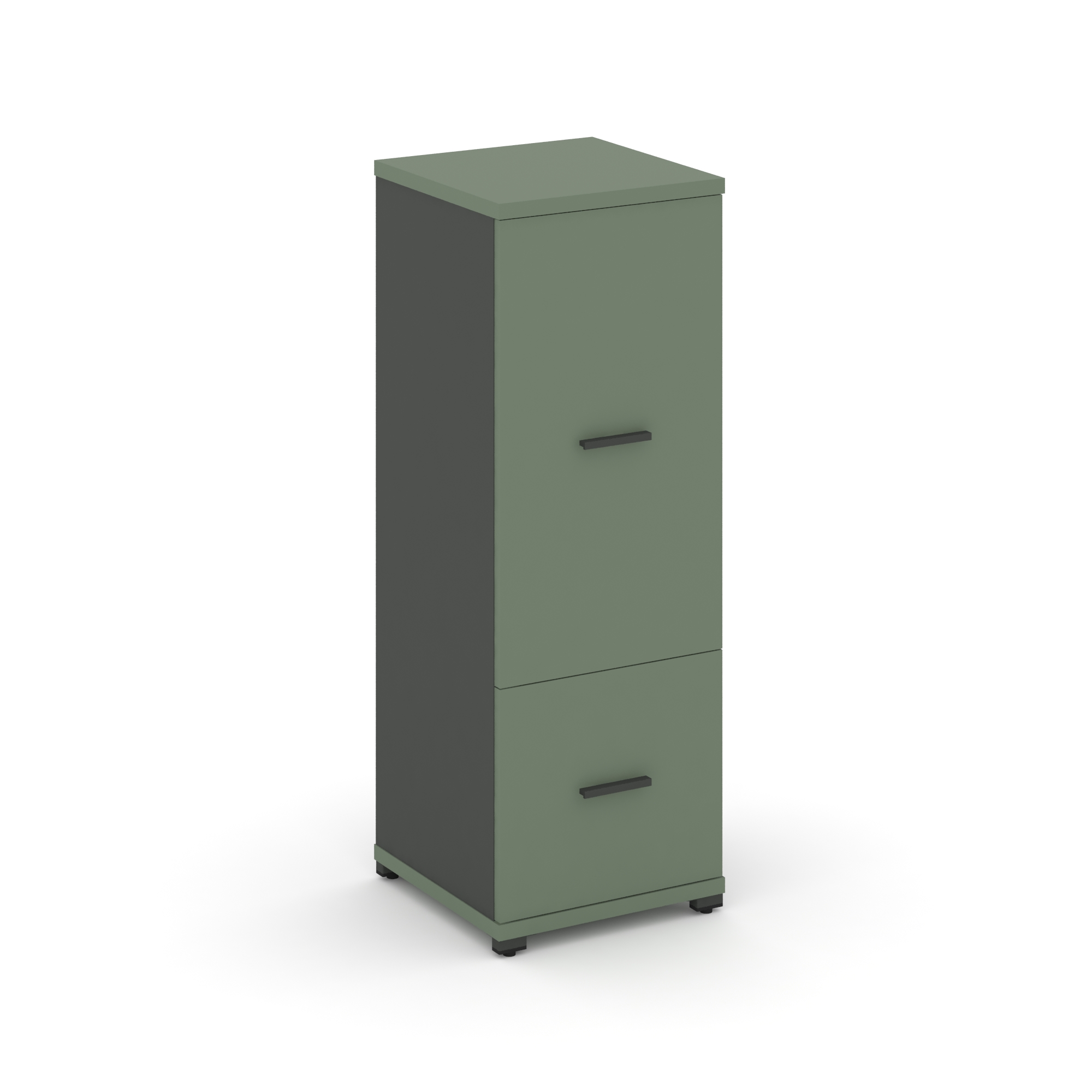 Концепт Шкаф 1 узкая секция, 3 ниши CN.STU-312 A Кобо/Антрацит/Металл Антрацит 420*420*1186