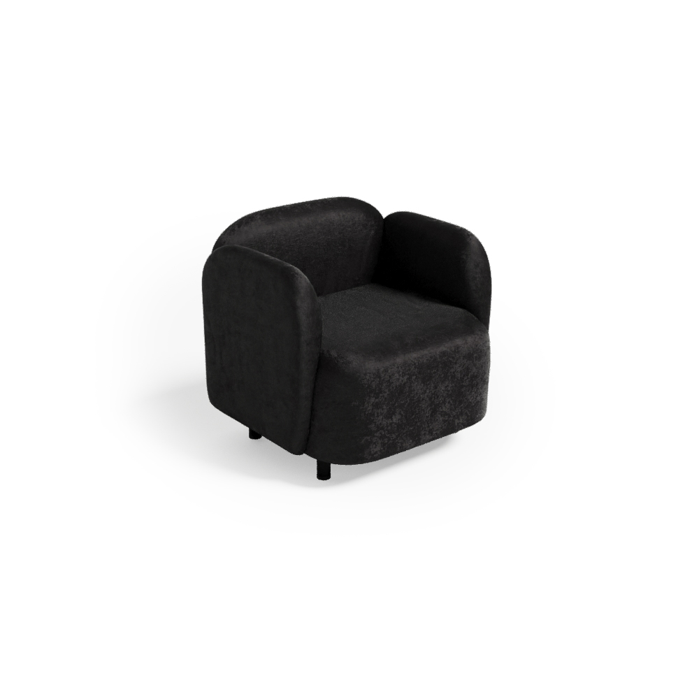 Монс Кресло MNS-01 Velvet Lux 12/Металл Черный 800*700*740