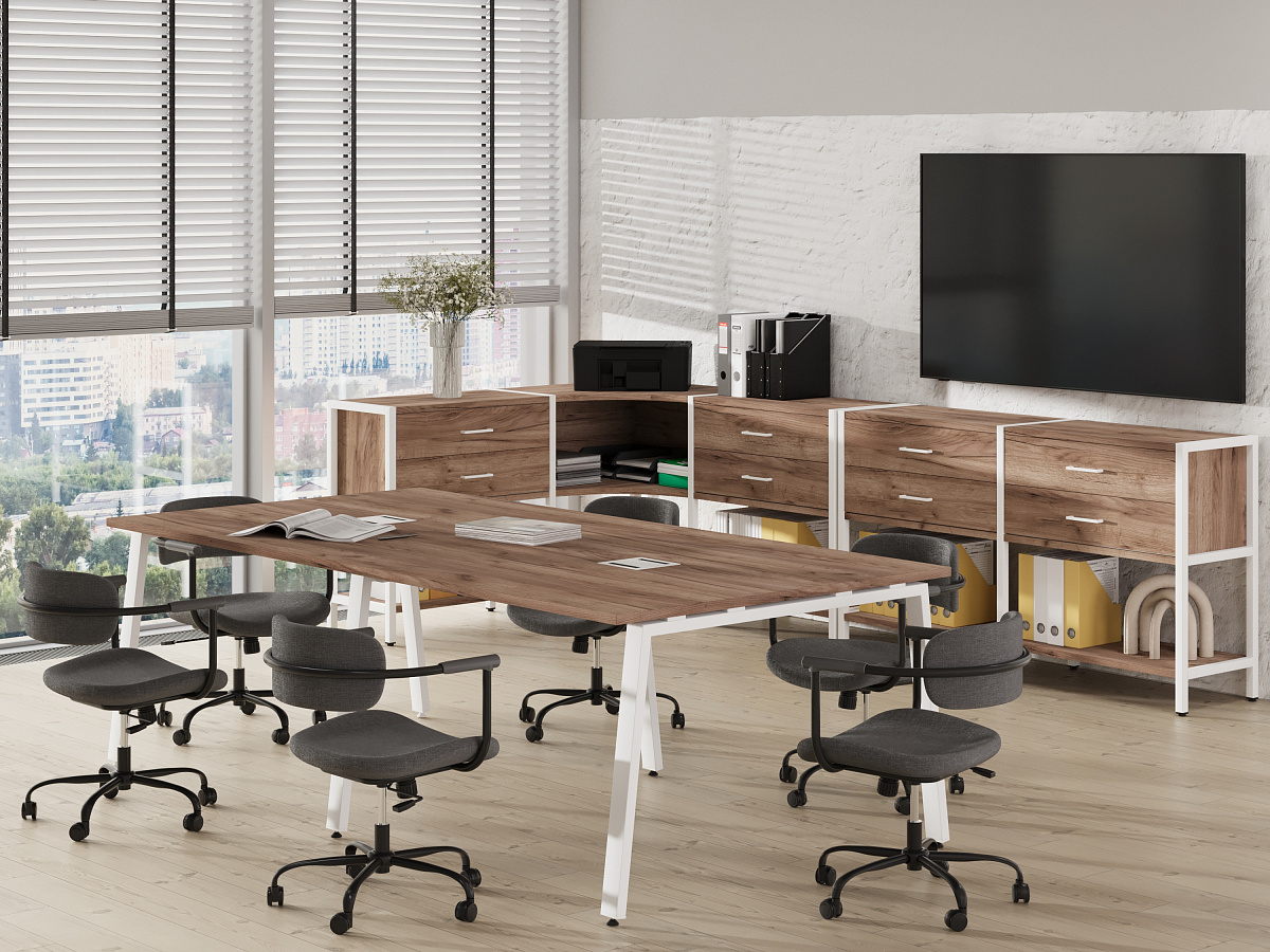 Офисная мебель Loft в декоре Дуб Табак — интерьер 8